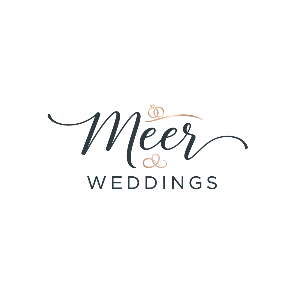 AI Design for i have wedding photography buisness my brand name was meer weddings
