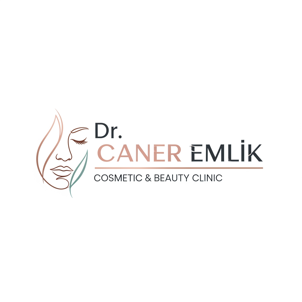 AI Design for I need a logo designed for a cosmetic and beauty clinic. The clinic's name is Dr. Caner Emlik, so I want a logo that includes his name, and perhaps even the doctor's name as well.