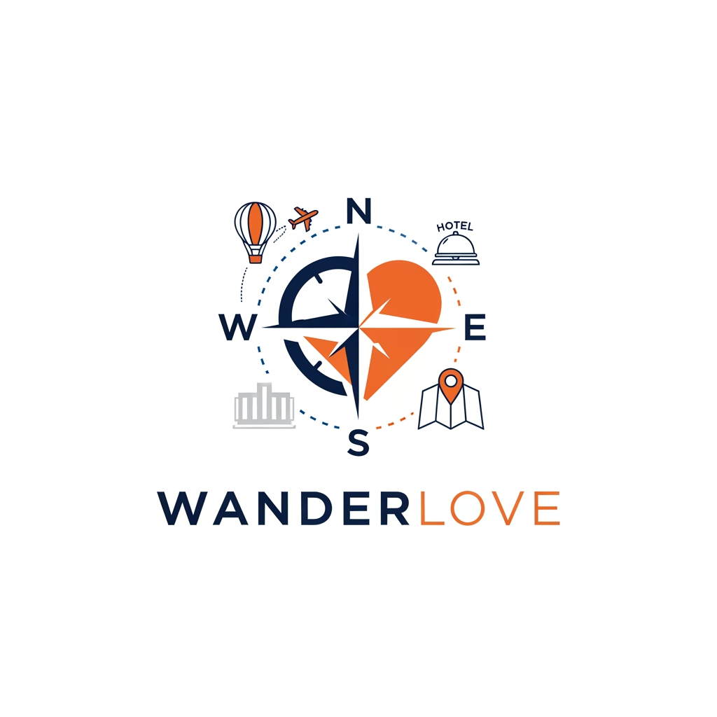 AI Design for un logo pour mon application de rencontres ayant pour but de soirée promenades voyages et evenemments, mon app collabore avec les hotels, les agences de voyage et les agences immobiliers