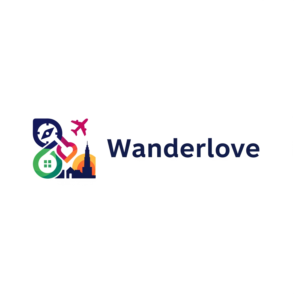 AI Design for un logo pour mon application de rencontres ayant pour but de soirée promenades voyages et evenemments, mon app collabore avec les hotels, les agences de voyage et les agences immobiliers