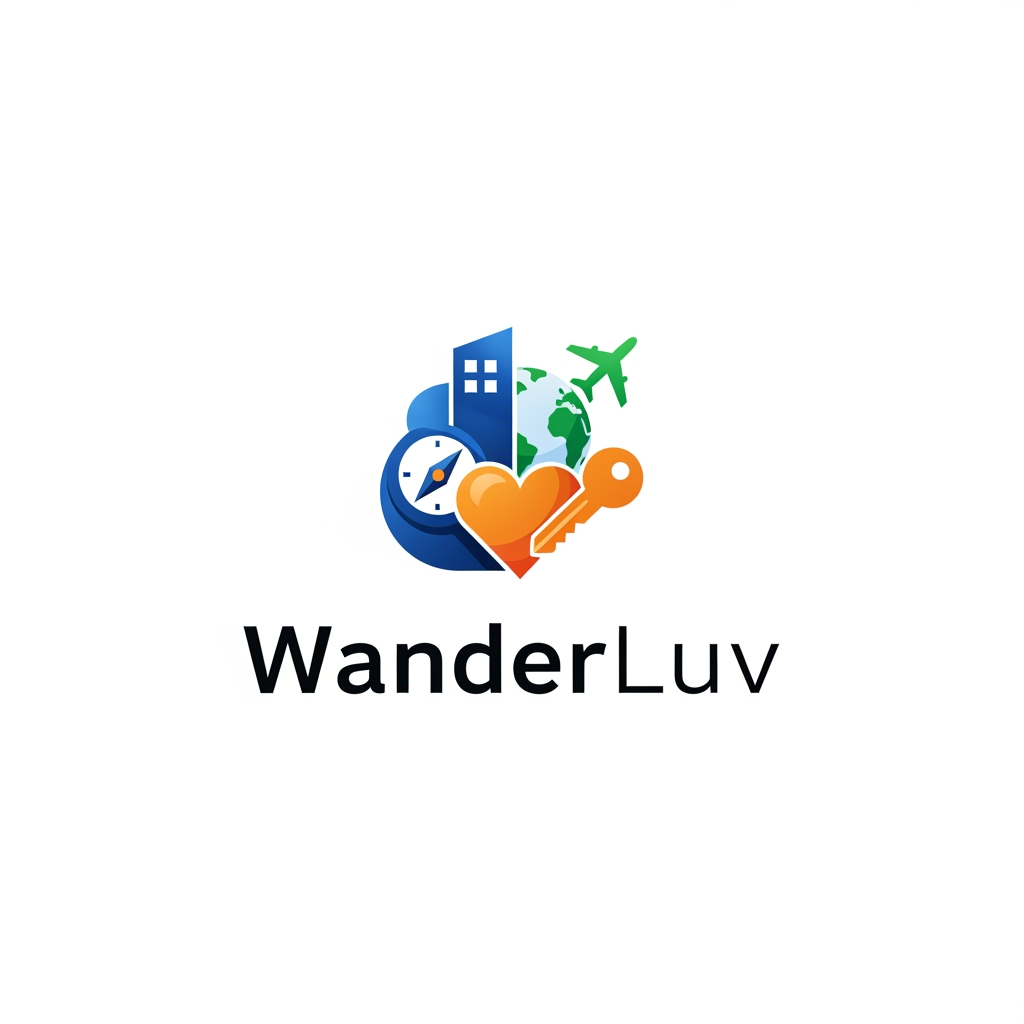 AI Design for un logo pour mon application de rencontres ayant pour but de soirée promenades voyages et evenemments, mon app collabore avec les hotels, les agences de voyage et les agences immobiliers