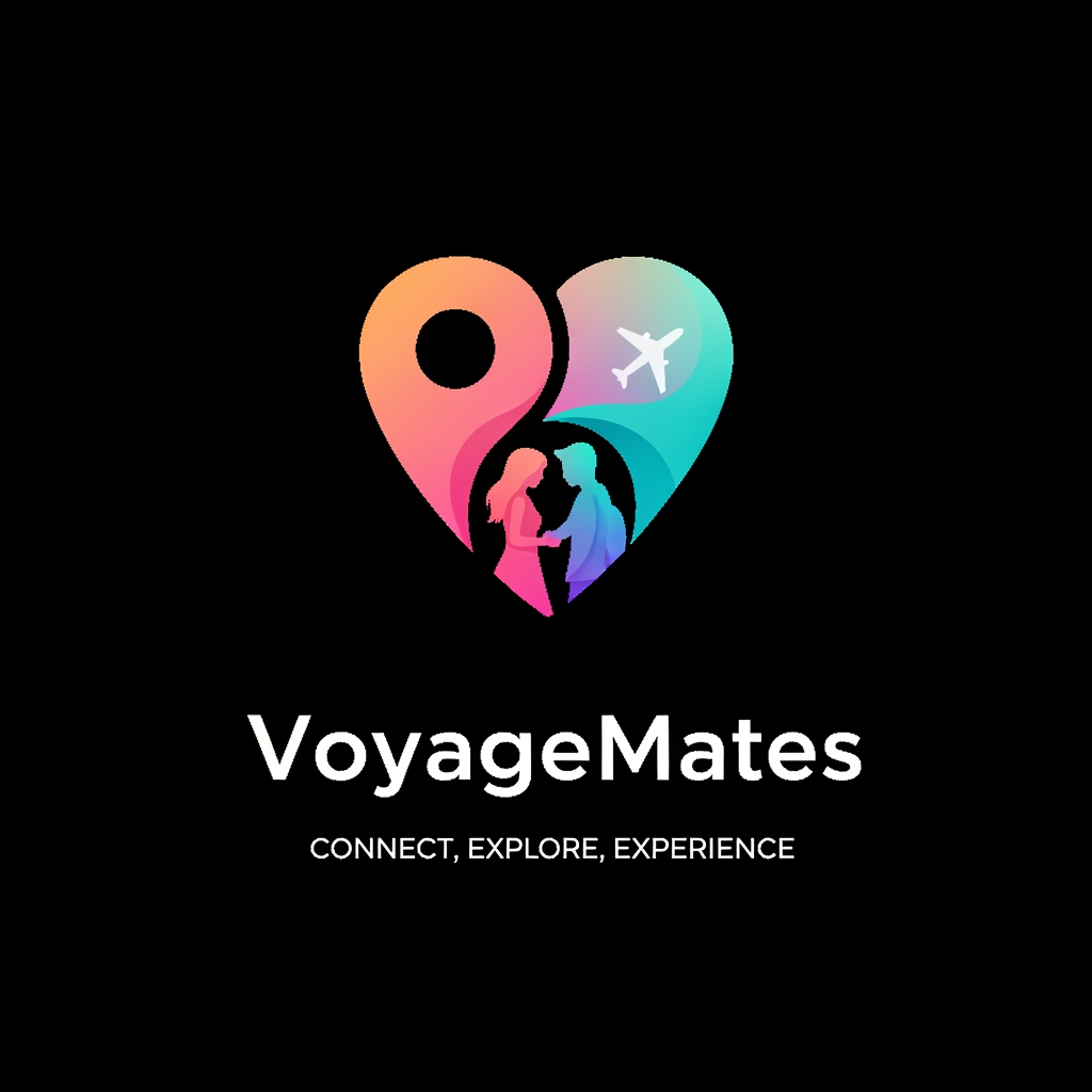 AI Design for un logo pour mon application de rencontres ayant pour but de soirée promenades voyages et evenemments, mon app collabore avec les hotels, les agences de voyage et les agences immobiliers