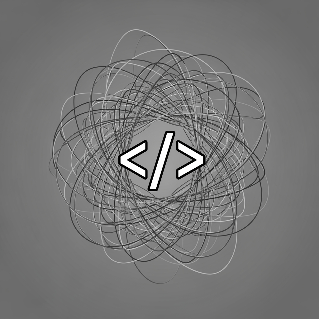 AI Design for generate image with </>, with lines around and fill image with grey color, representing coding image.