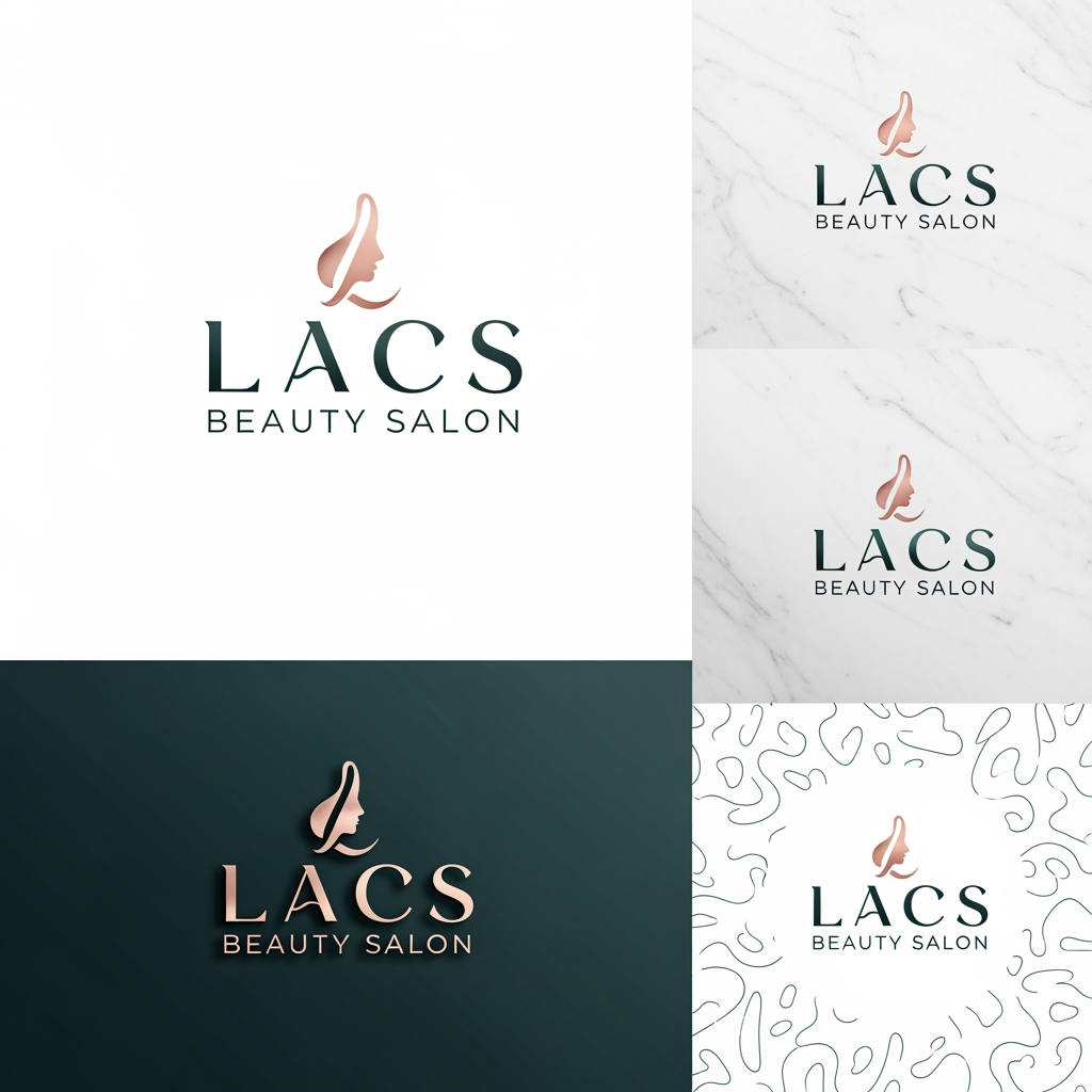 AI Design for give me logo for lacs beauty salon give me variation image