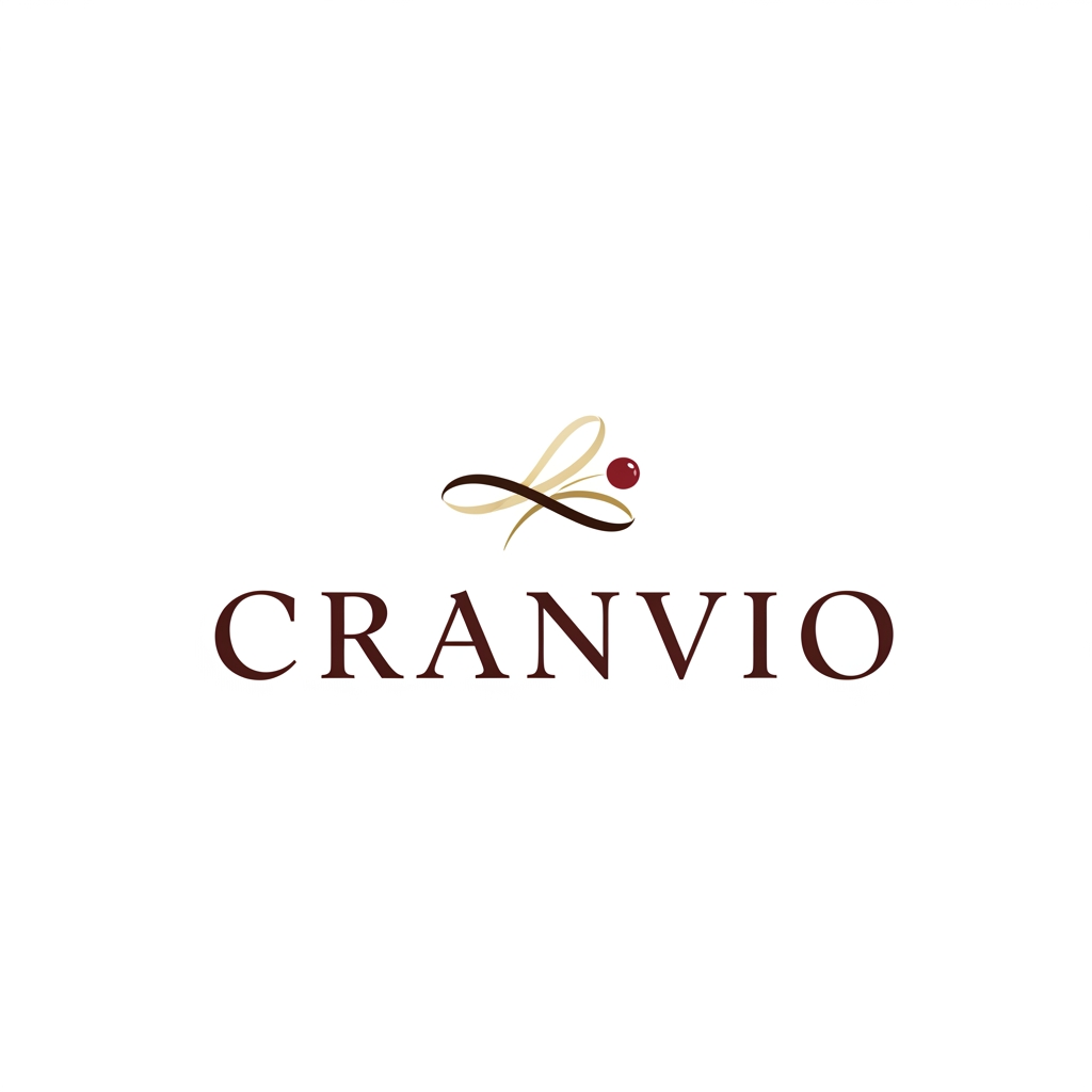 AI Design for Cranvio,if i use this name as our premium gifing and premium chocolate brand suggest logo for the business use premium colors dont use so much bright shades