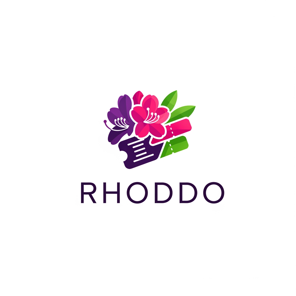 AI Design for i need a logo for my brand name RHODDO its inspire from rhodondern and its a event ticketing app