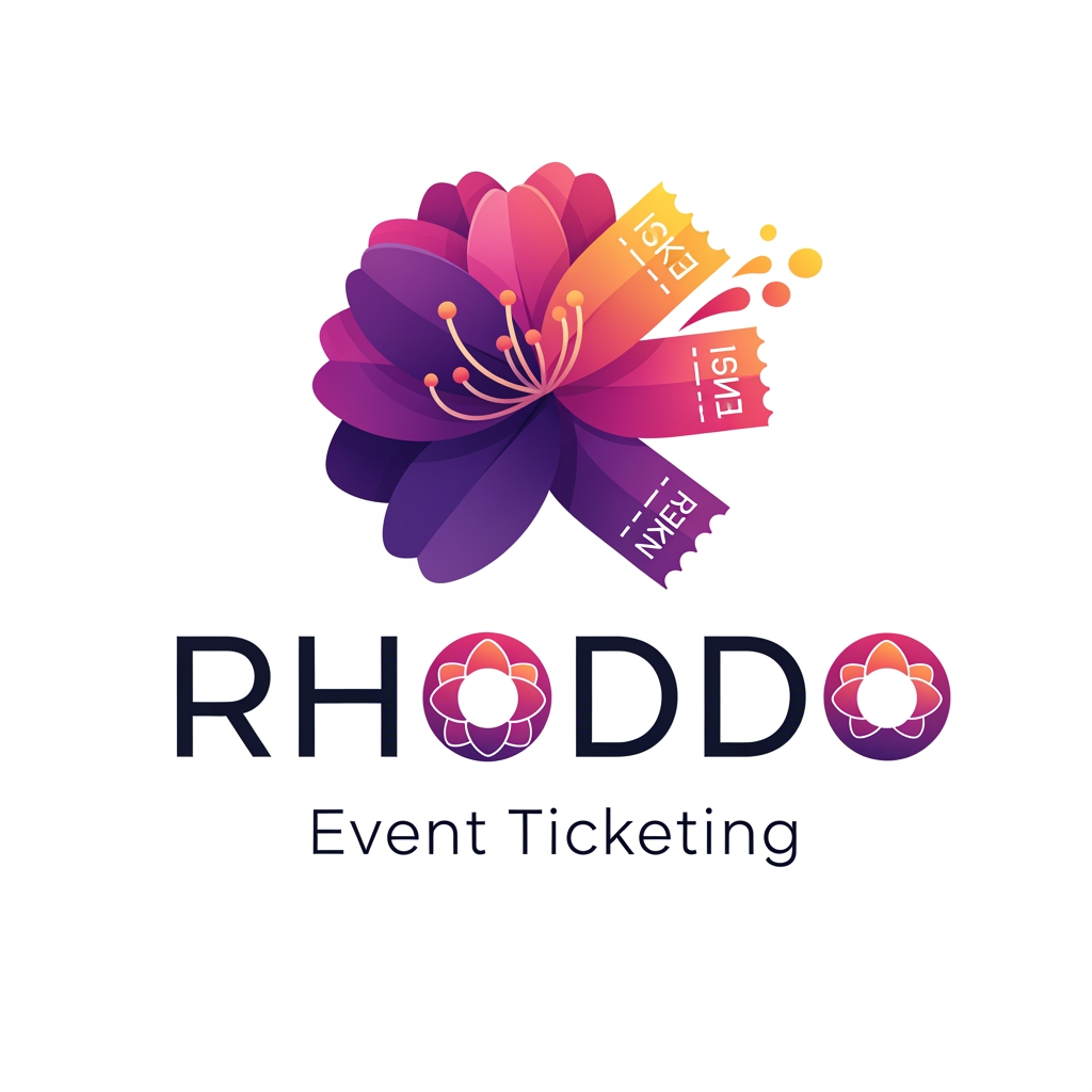 AI Design for i need a logo for my brand name RHODDO its inspire from rhodondern and its a event ticketing app