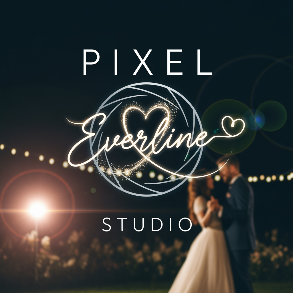 AI Design for my company name Pixel Everline Studio . i Do wedding cinematography , all types os events shoot.