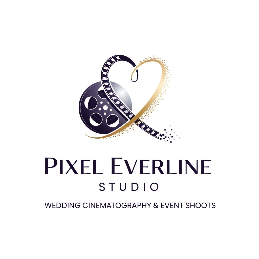 AI Design for my company name Pixel Everline Studio . i Do wedding cinematography , all types os events shoot.