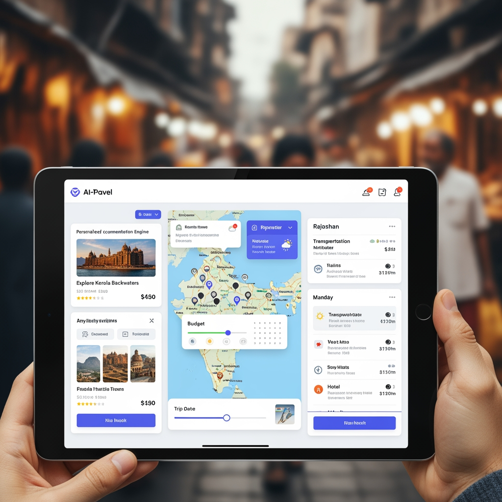 AI Design for Project Objective

To build an AI-powered travel planning platform that helps users discover destinations within their budget, estimate trip costs, generate complete travel itineraries, consider weather conditions, and receive personalized recommendations based on their interests and travel preferences.

The goal is to simplify travel planning in India by combining Artificial Intelligence, location intelligence, transportation data, weather insights, and budget optimization into a single user-friendly platform.