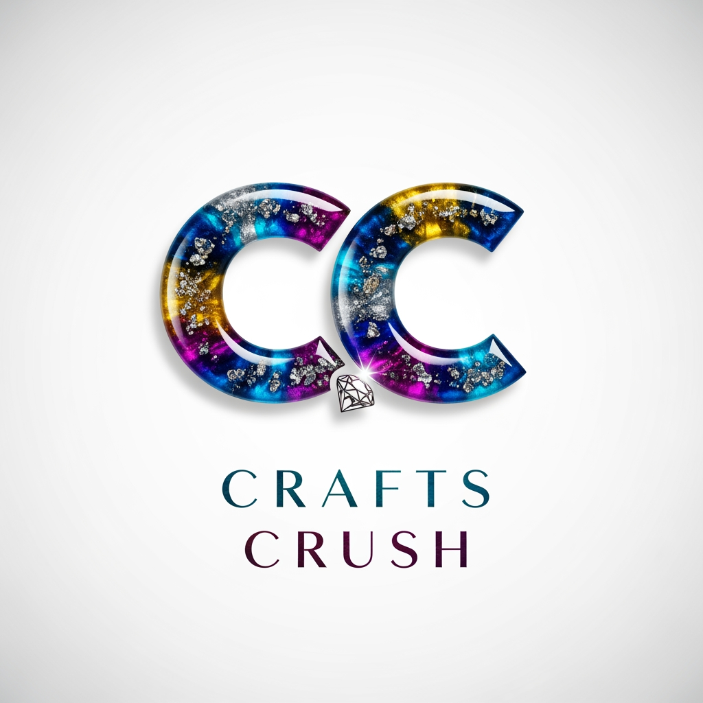 AI Design for my company's name is Crafts Crush. i make resin arts and products. i want a logo for this. i want the logo to have CC, the first 2 letters of my company