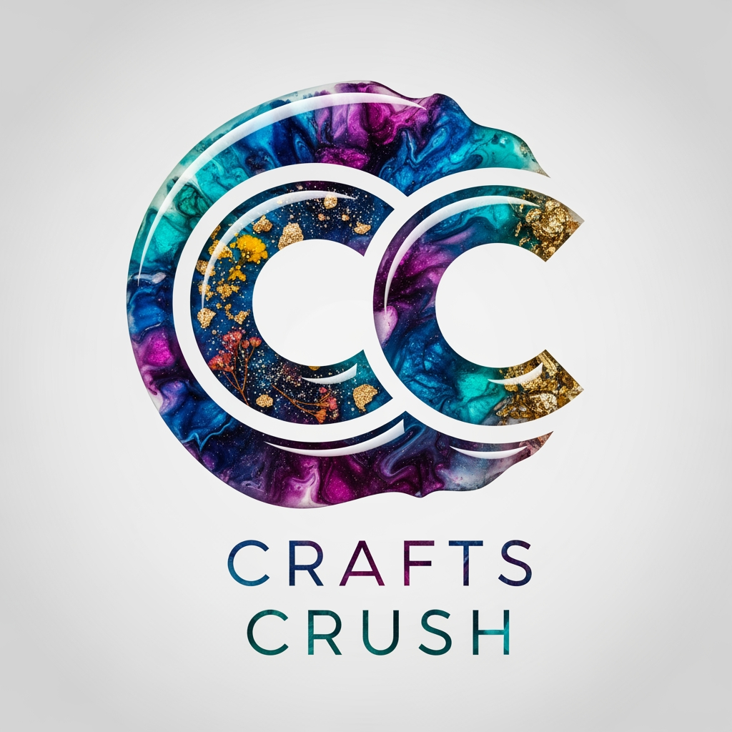 AI Design for my company's name is Crafts Crush. i make resin arts and products. i want a logo for this. i want the logo to have CC, the first 2 letters of my company