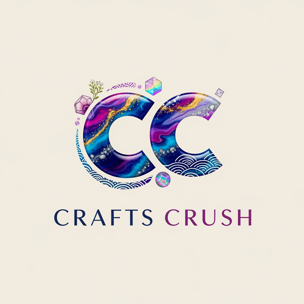 AI Design for my company's name is Crafts Crush. i make resin arts and products. i want a logo for this. i want the logo to have CC, the first 2 letters of my company