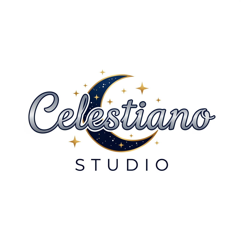 AI Design for i want a logo for my studio called Celestiano no i just need a titlel Studio