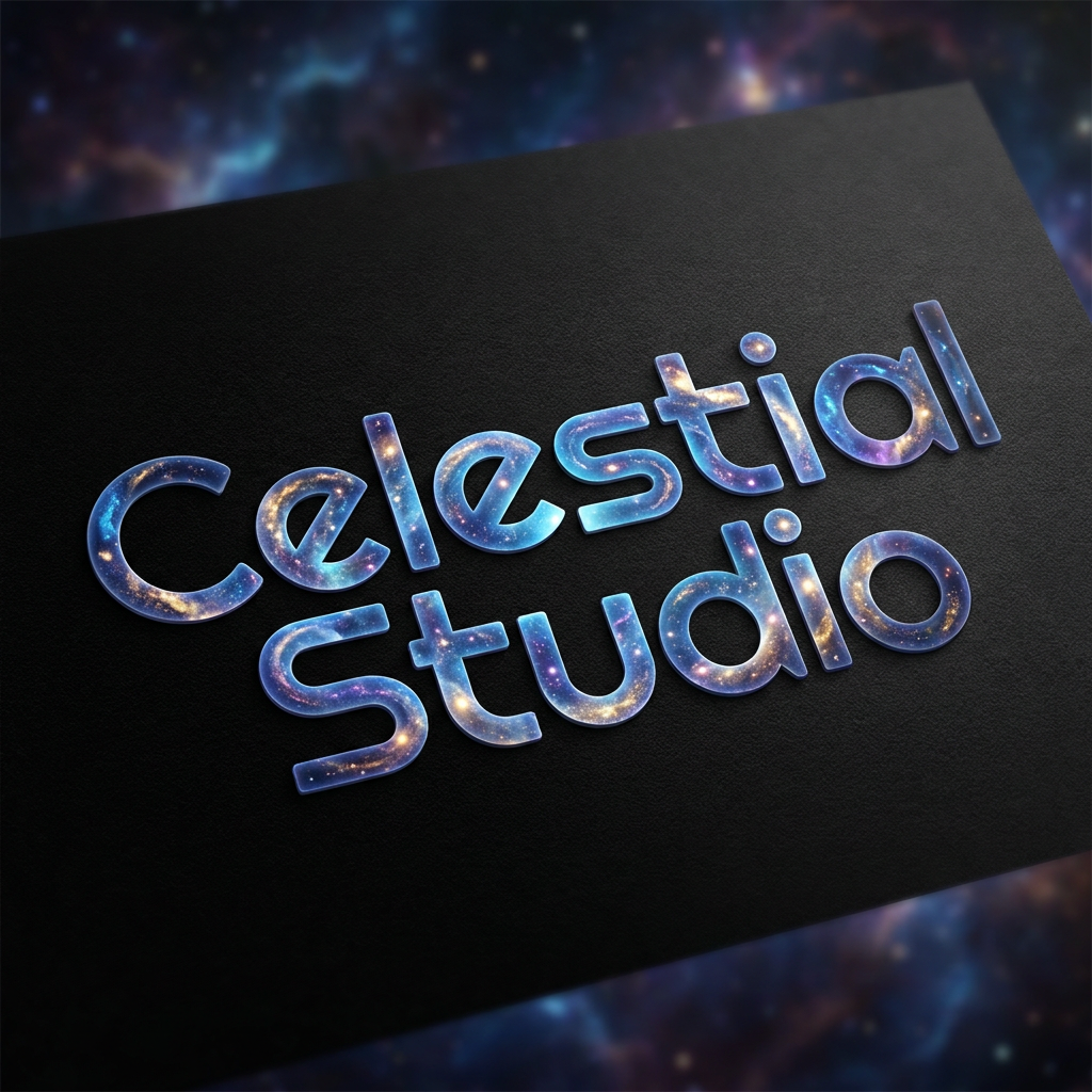 AI Design for ye ye the font i need like the orbital but Celestial Studio with some space effect in the font