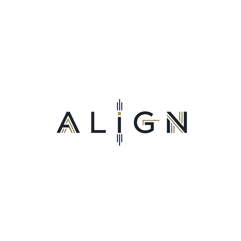 AI Design for give me a logo of a brand name "ALIGN" and it is a clothing or fashion brand