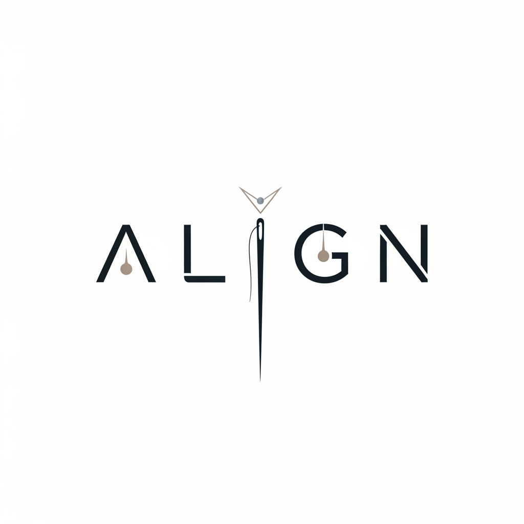 AI Design for give me a logo of a brand name "ALIGN" and it is a clothing or fashion brand