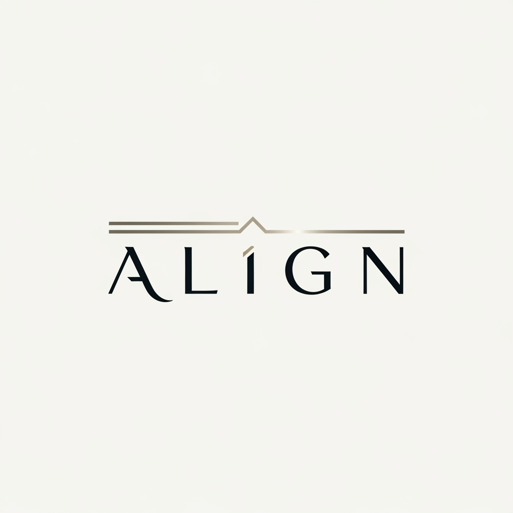 AI Design for give me a logo of a brand name "ALIGN" and it is a clothing or fashion brand