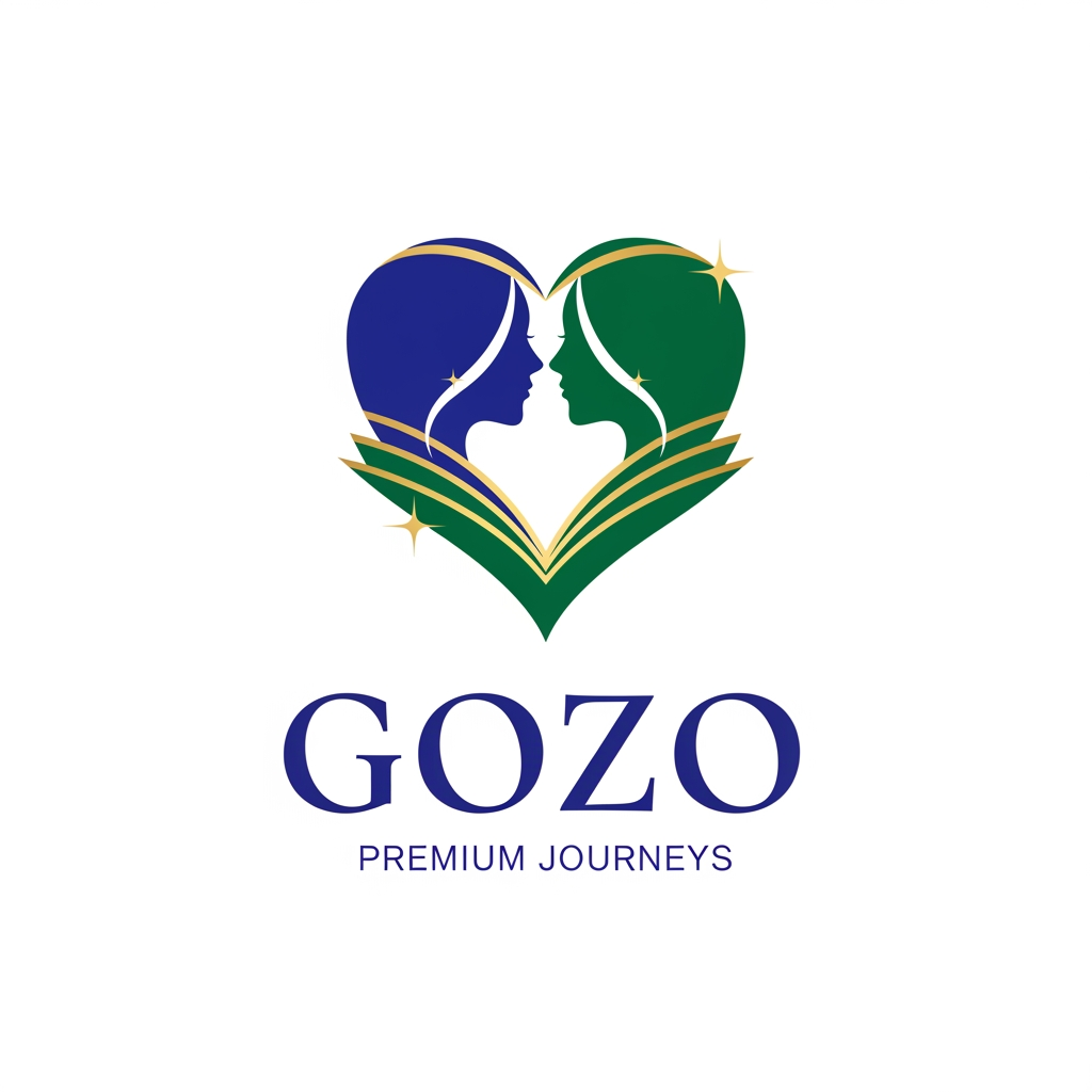 AI Design for need to create a premium logo for GOZO travel agency 
which started by two woman based on the travel related 
Premium and Elegant Logo
❖ Represents two passionate women entreprenuers
❖ Deliverables in PNG, SVG, AI and PDF
❖ Recommended Colors : Royal Blue, Emerald Green & Gold
 see all the other travel agency logo for reference and create a best one for us  and chk with the perfect one beacuse this is the 1st request the gave us so we have to give them the best