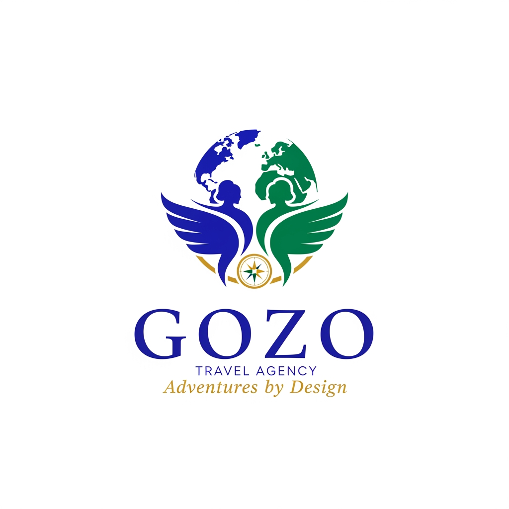 AI Design for need to create a premium logo for GOZO travel agency
which started by two woman based on the travel related
Premium and Elegant Logo
❖ Represents two passionate women entreprenuers
❖ Deliverables in PNG, SVG, AI and PDF
❖ Recommended Colors : Royal Blue, Emerald Green & Gold
see all the other travel agency logo for reference and create a best one for us and chk with the perfect one beacuse this is the 1st request the gave us so we have to give them the best