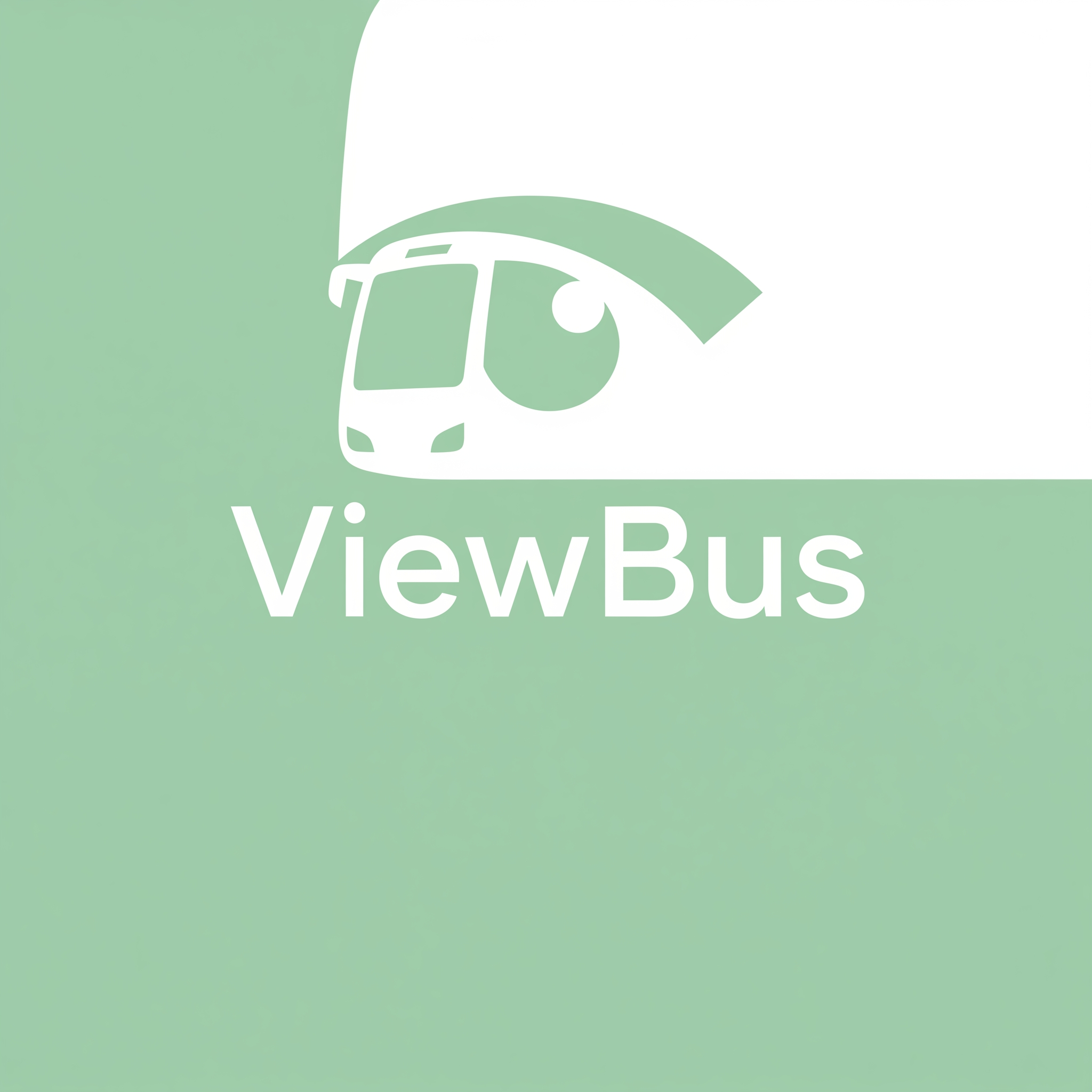 AI Design for ViewBus logo like premium lite green with white color
