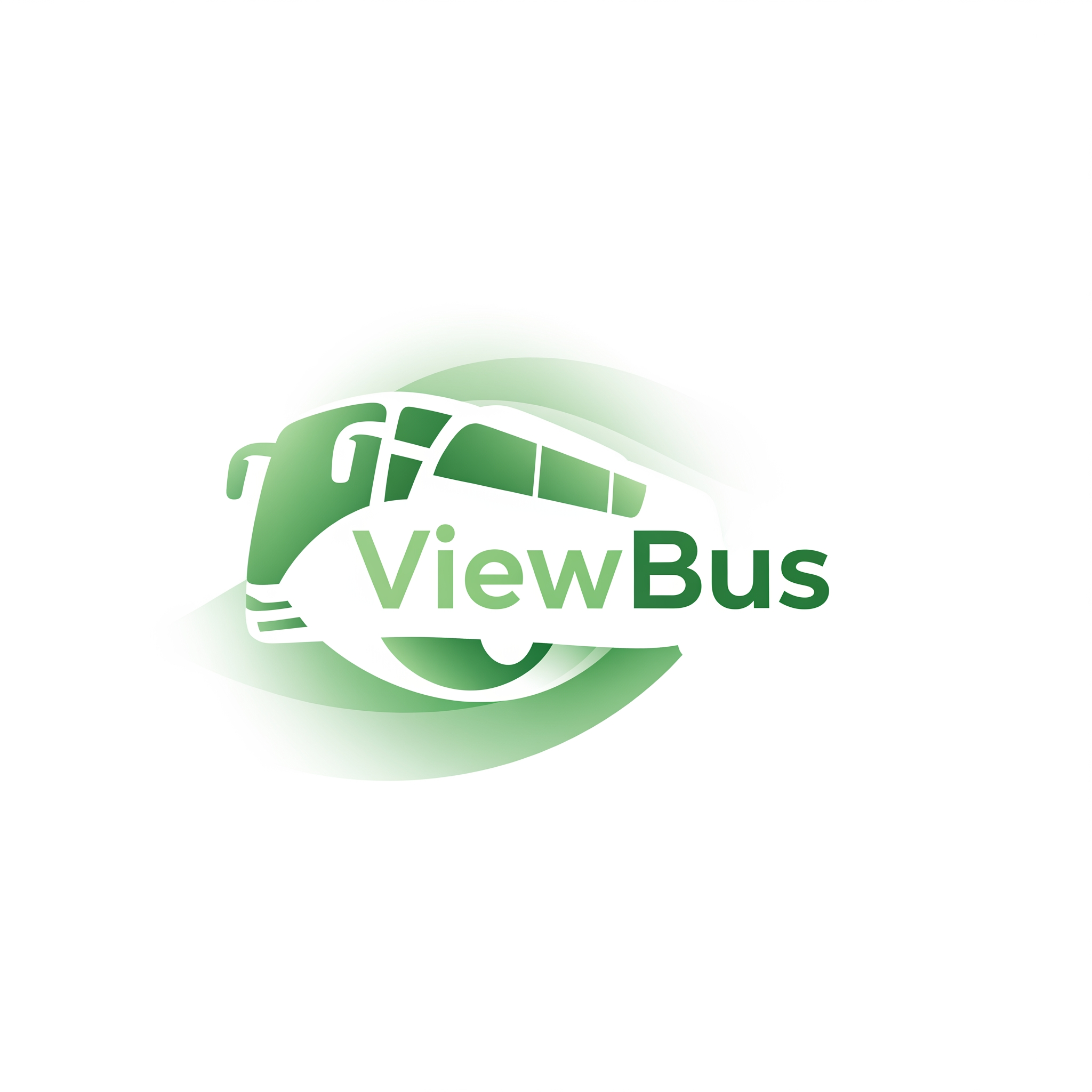 AI Design for ViewBus logo like premium lite green with white color