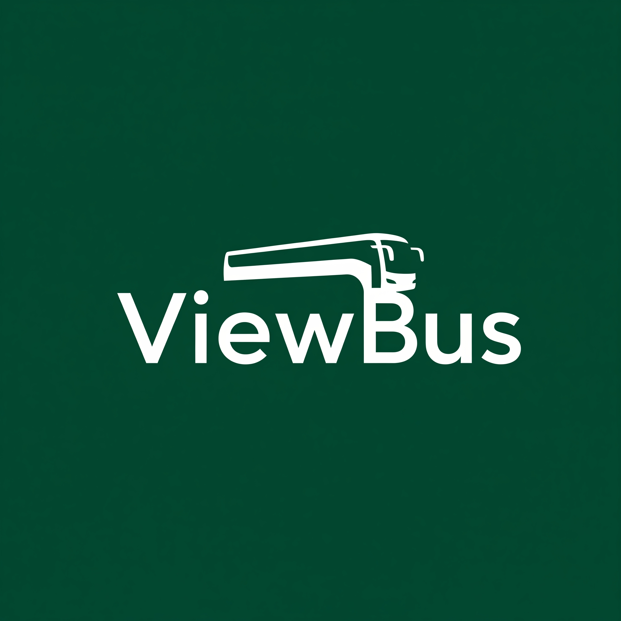 AI Design for ViewBus logo like premium green with white color