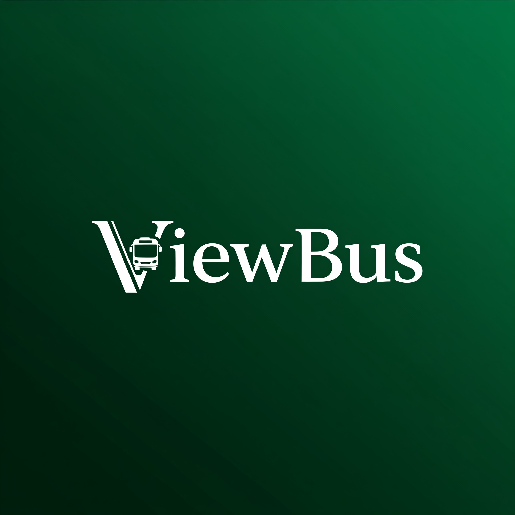 AI Design for ViewBus logo like premium green with white color