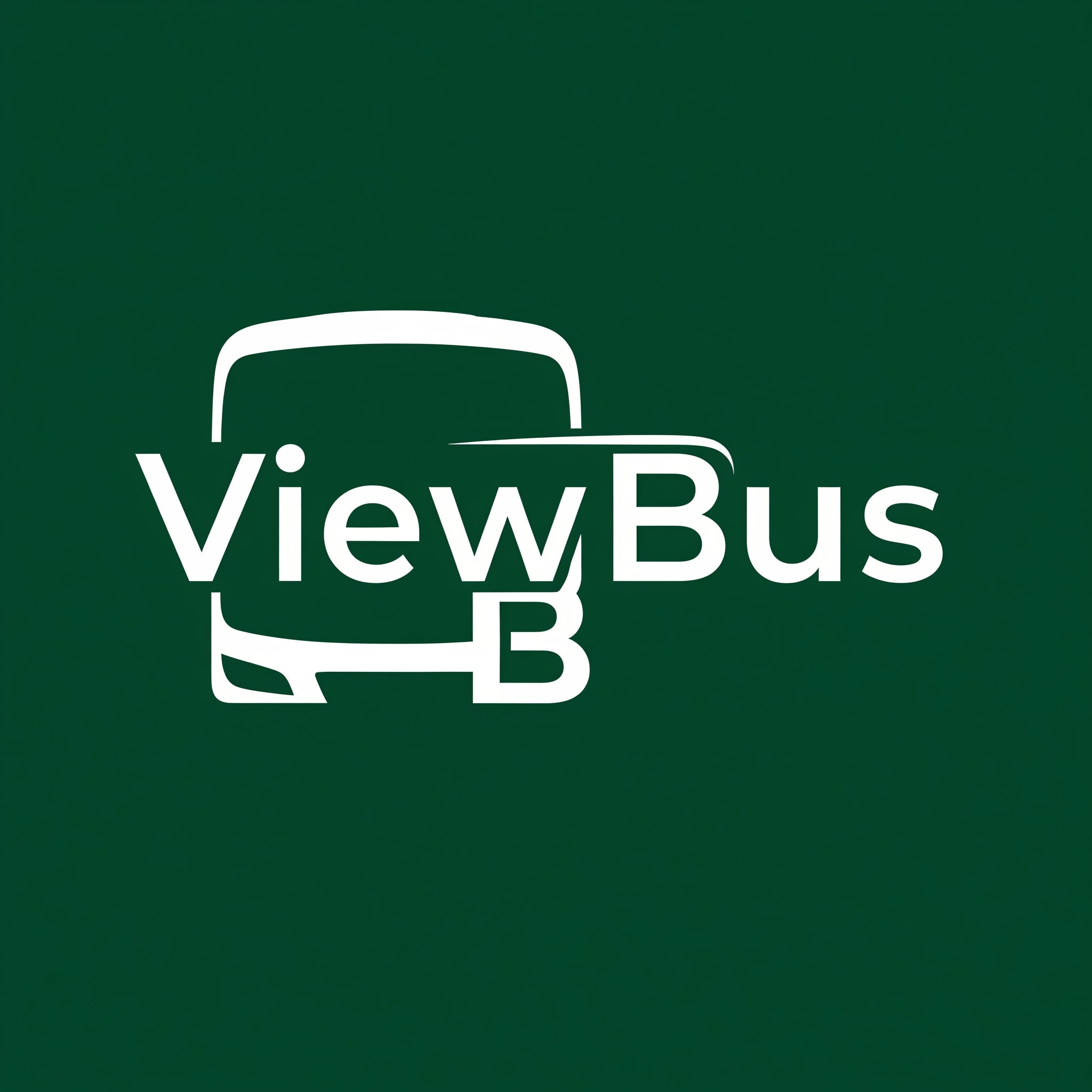 AI Design for ViewBus logo like premium green with white color