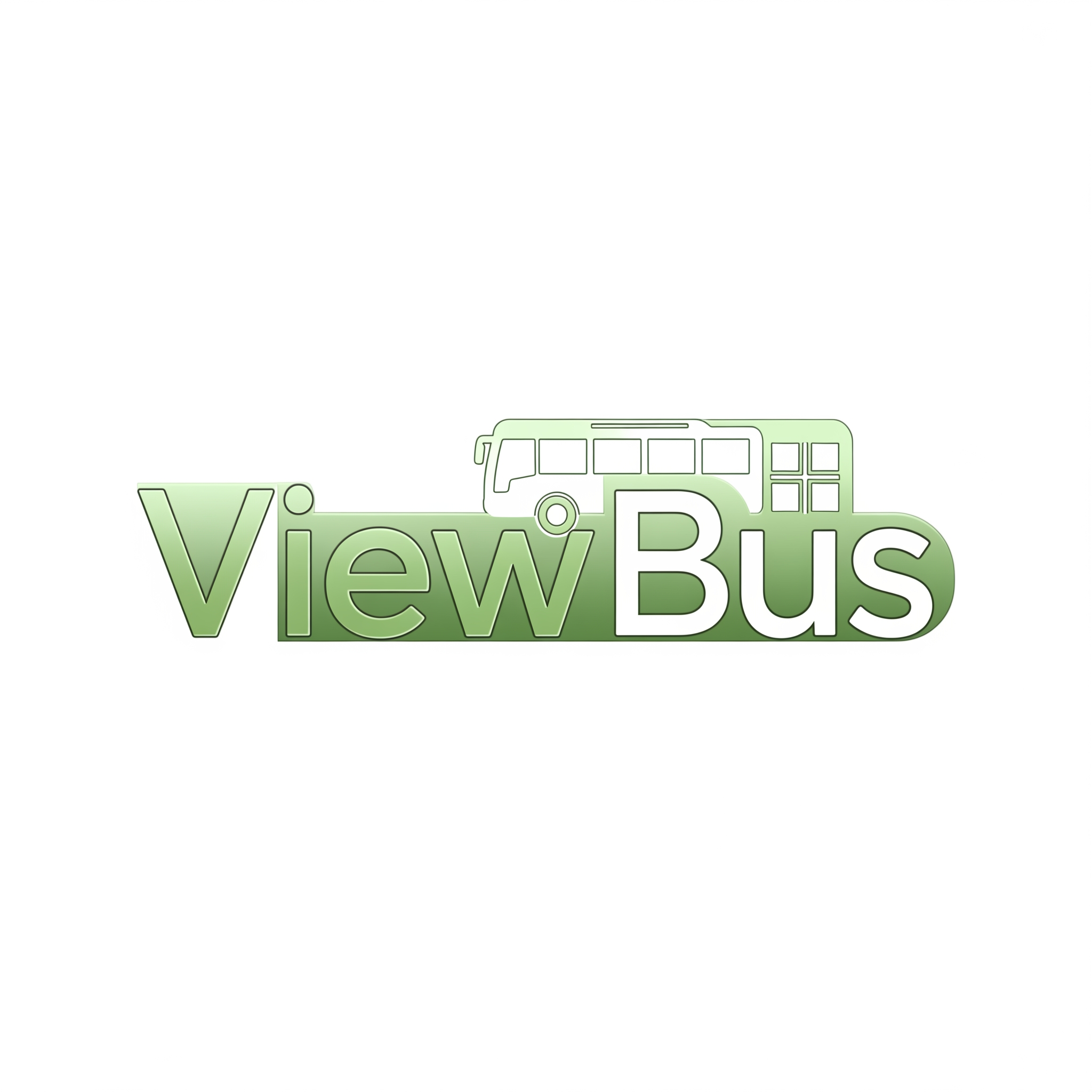 AI Design for ViewBus logo like premium litegreen with white color