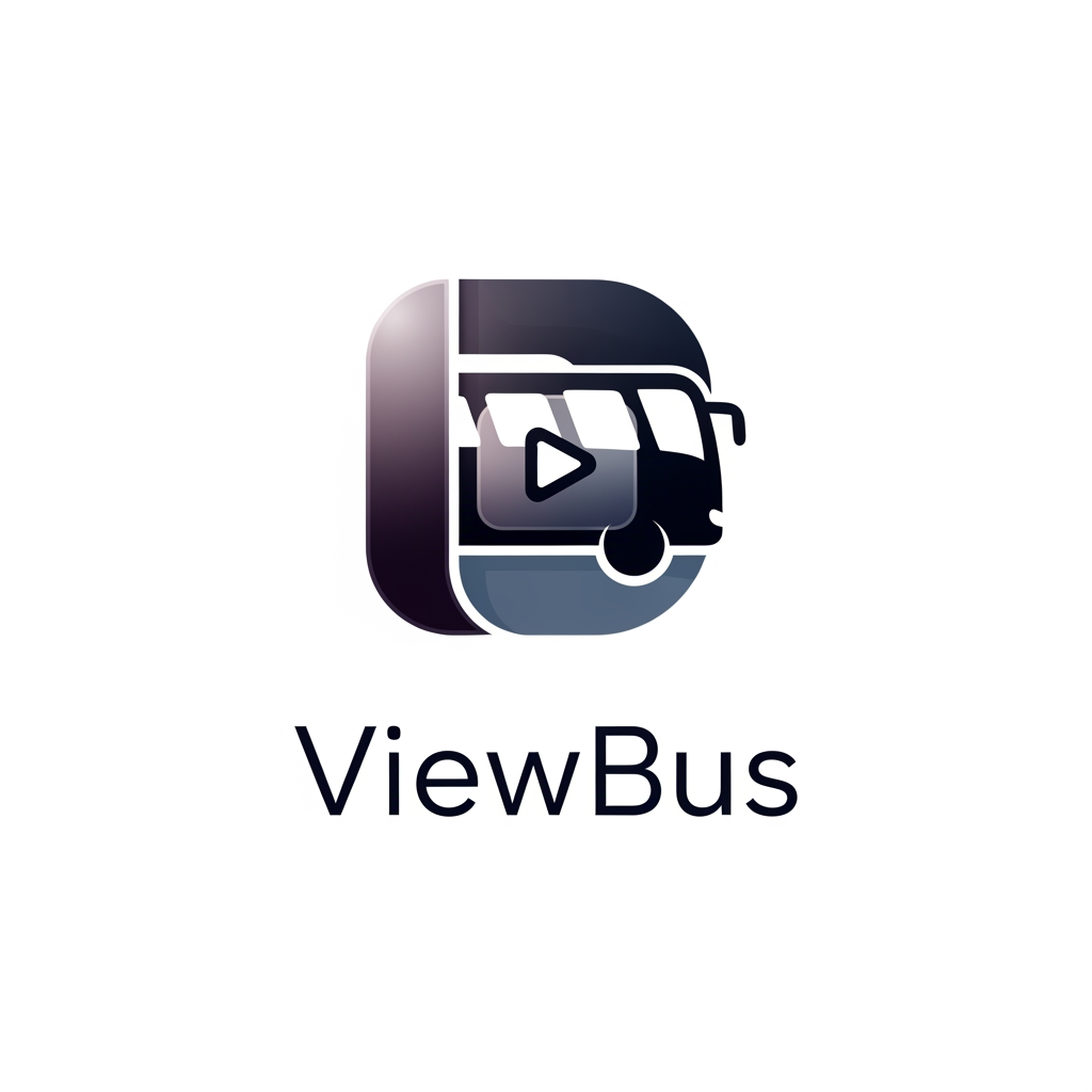 AI Design for ViewBus logo like premium apps amazon,youtube,..etc
