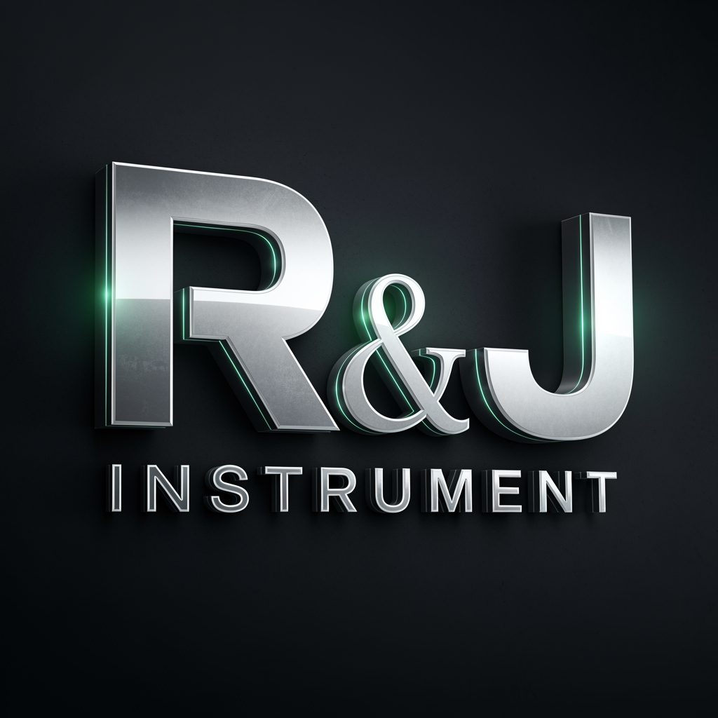 AI Design for R&J instrument ka logo bna k do 3d main