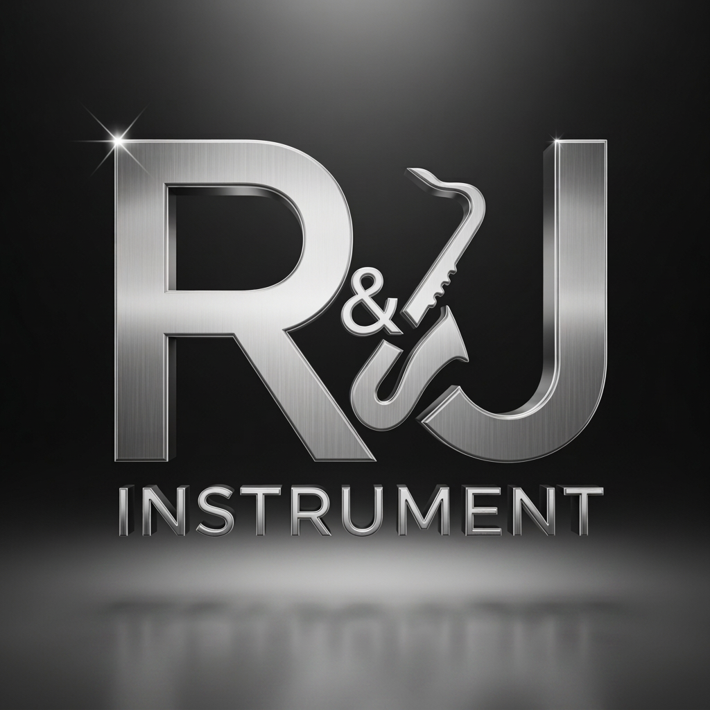 AI Design for R&J instrument ka logo bna k do 3d main