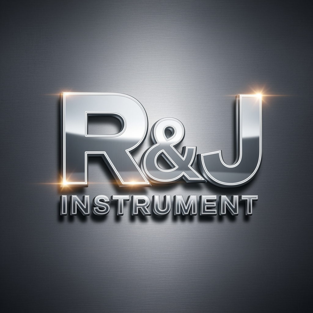 AI Design for R&J instrument ka logo bna k do 3d main