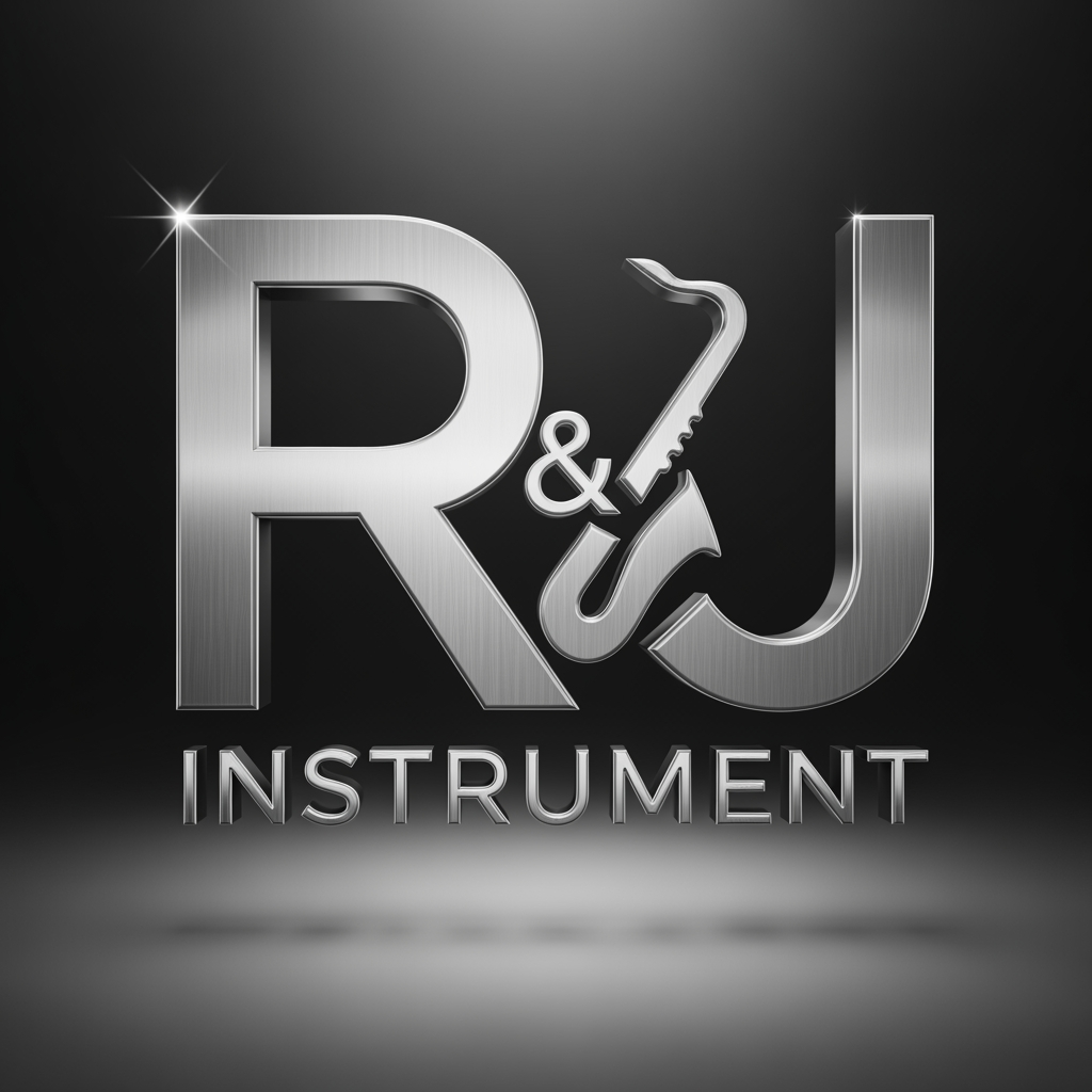 AI Design for R&J instrument ka logo bna k do 3d main