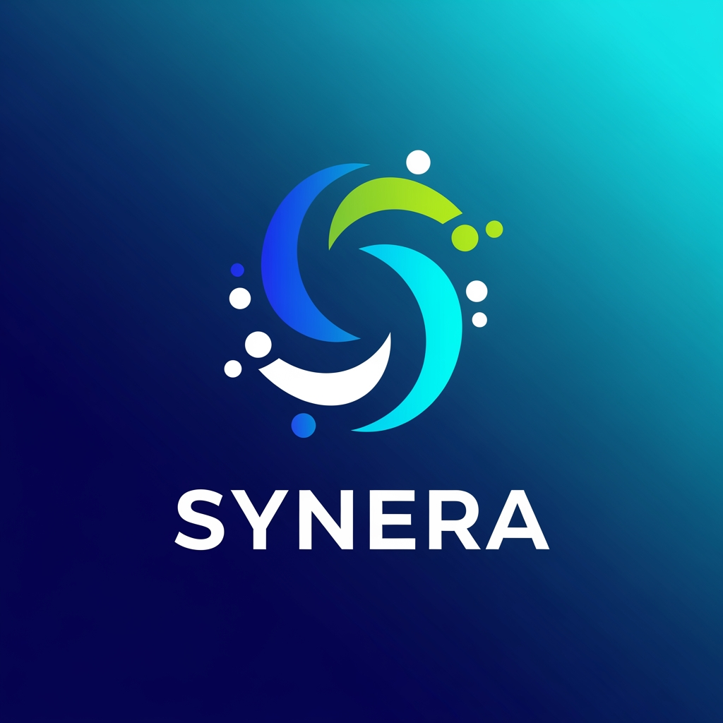 AI Design for Synera hackathon team woh minds connetcings together to make a real world project "Synera is inspired by the words 'Synergy' and 'Era'. It represents a new era of innovation where collaboration, creativity, and technology come together to solve real-world problems." Broo so we have to design logo for that team