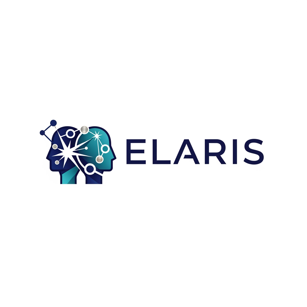 AI Design for Elaris hackathon team woh minds connetcings together to make a real world project "Elaris represents the idea of reaching beyond limits, just as stars illuminate the path forward. It symbolizes growth, innovation, and the pursuit of excellence." Broo so we have to design logo for that team. Something which will look good as a logo and will look innovate as well as aesthetic