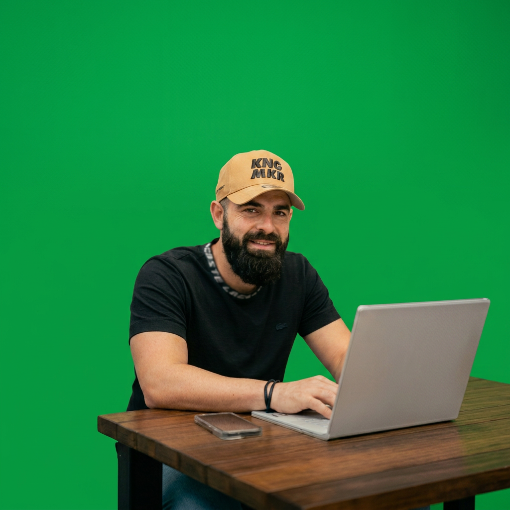 AI Design for make thha bgraund green screen