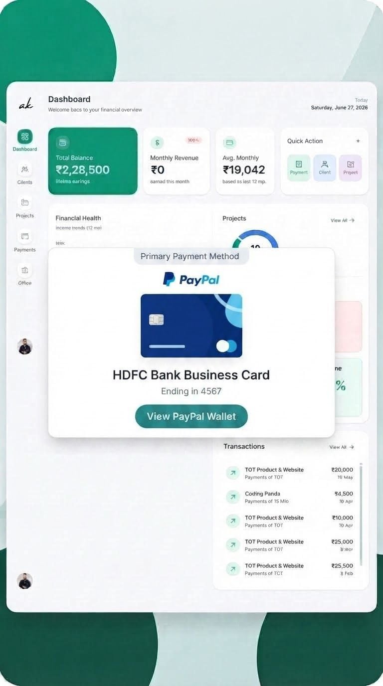 AI Design for change the card ui look to paypal ui look]