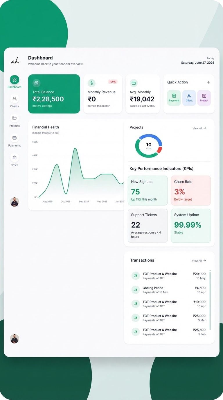 AI Design for make a saas admin panel uilike this