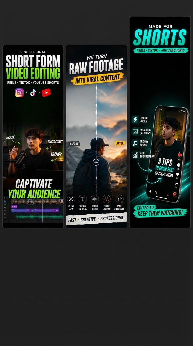 dont change any detail from the image just separate them to 3 different image