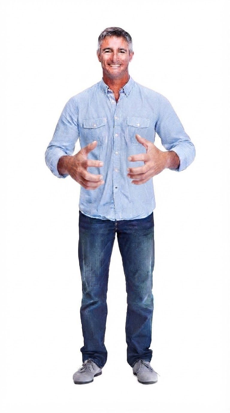 make the first carecter hand pose like 2nd image but keep the hand size