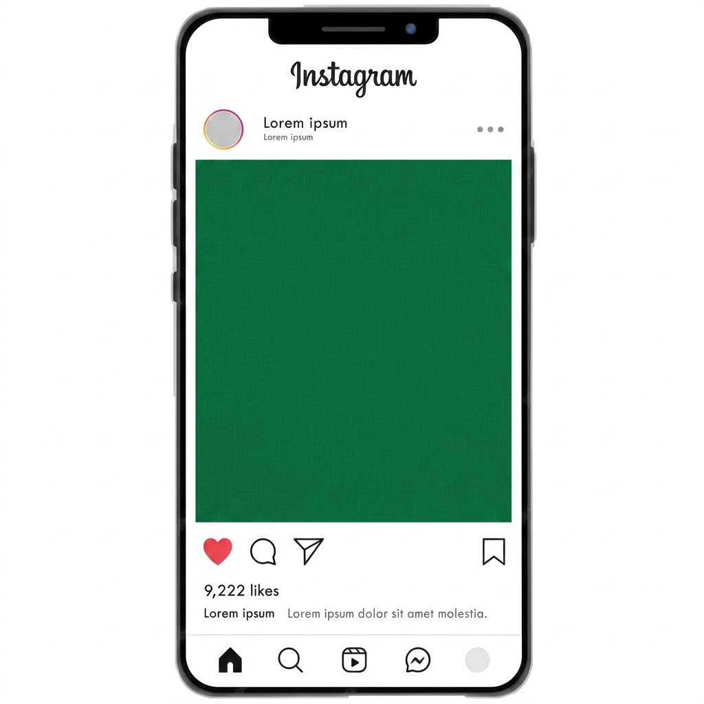 AI Design for make a ig feed image with the post is green