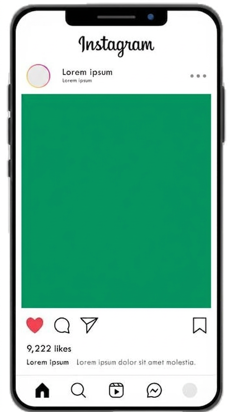 AI Design for make a ig feed image with the post is green