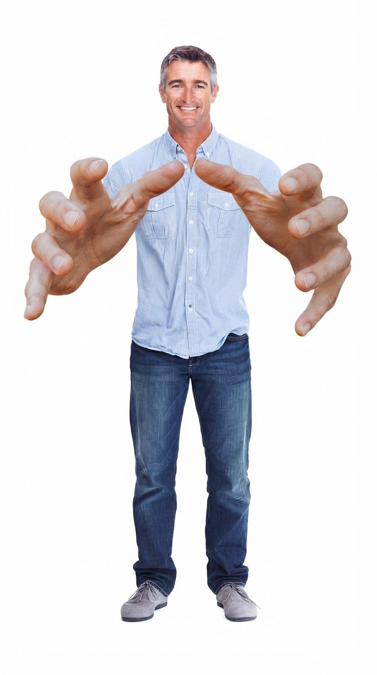 make the 2nd image guy hand pode like 1st image