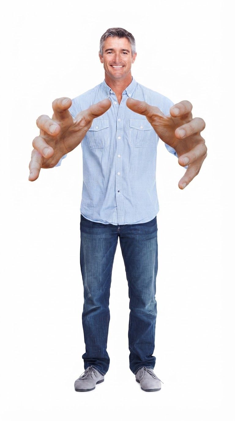 make the 2nd image guy hand pode like 1st image