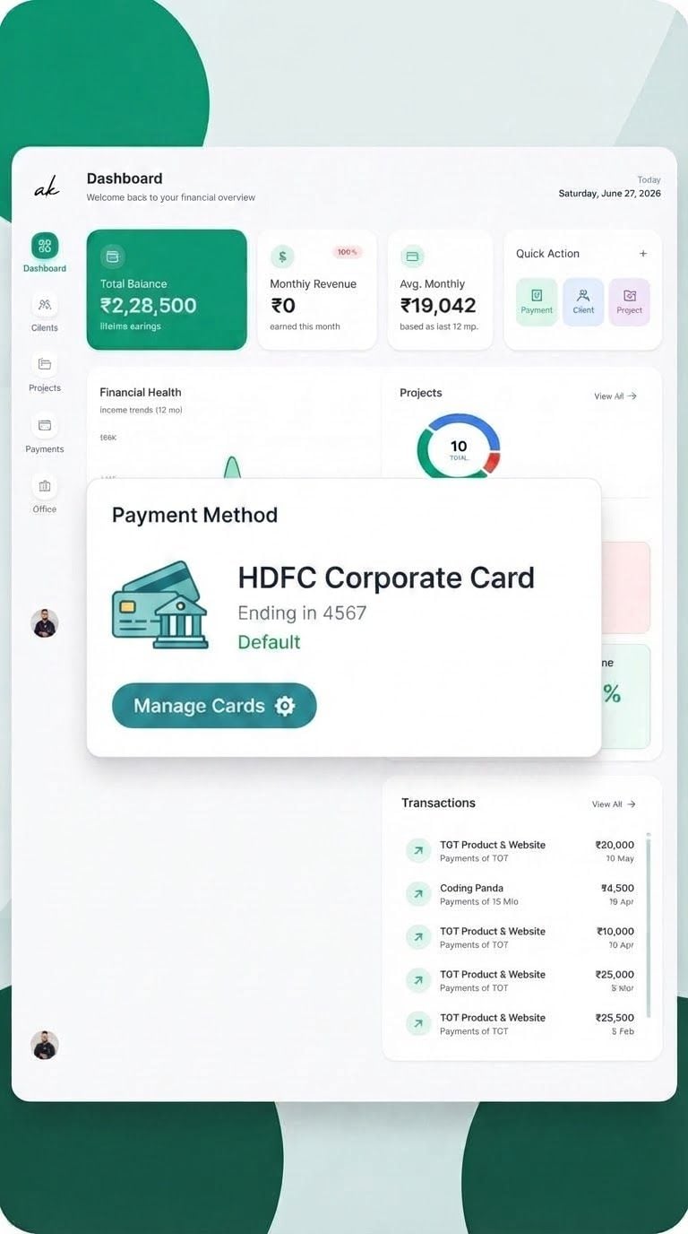 AI Design for for the payment mathot panel