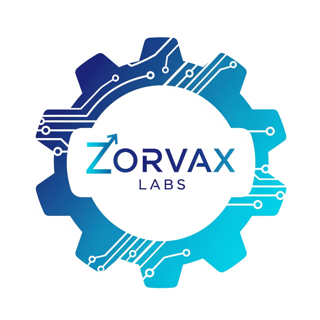 AI Design for Create logo for my company zorvax labs. A company which creates digital products for business