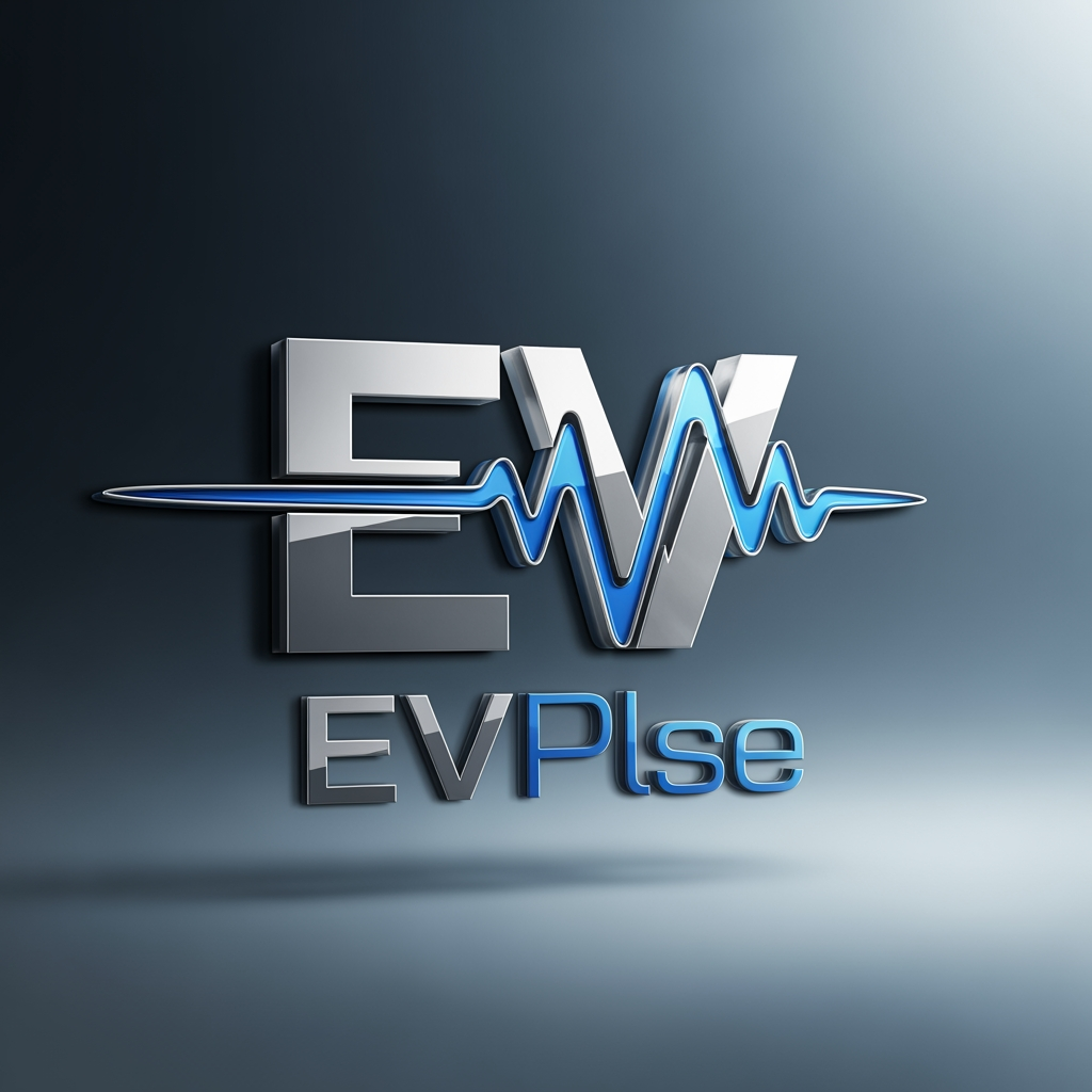 AI Design for I want a unique, professional 3D logo for the 'EVPlse’. Make it modern, sleek and visually striking, suitable for branding.