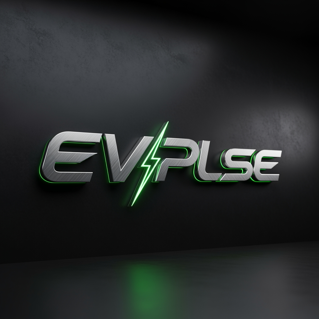 AI Design for Design a world-class, premium 3D logo for the brand name "EVPlse". Create a modern, futuristic, and highly professional identity suitable for an electric vehicle technology platform. The logo should feature sleek geometric typography with a custom-crafted lettermark, integrating subtle EV-inspired elements such as a lightning bolt, energy flow, charging symbol, or dynamic motion lines without looking generic.

Style: Ultra-modern, minimalist luxury, corporate-tech branding.

Material: Brushed metal, polished chrome, and glossy electric-green accents with realistic 3D depth.

Colors: Electric Green (#00E676), Metallic Silver (#C0C0C0), Graphite Black (#1A1A1A).

Lighting: Cinematic studio lighting, soft reflections, realistic shadows, premium product-render quality.

Composition: Centered logo, clean negative space, balanced proportions, strong visual hierarchy, memorable silhouette.

Typography: Custom futuristic sans-serif lettering, sharp edges, aerodynamic curves, luxury-tech aesthetic.

Background: Dark matte textured wall or premium black gradient backdrop.

Effects: Subtle neon glow, metallic reflections, high-end 3D extrusion, depth, and realism.

Brand Personality: Innovative, trustworthy, intelligent, sustainable, cutting-edge EV ecosystem.

Deliver a Fortune 500-quality logo, suitable for website headers, mobile apps, social media, business cards, vehicle branding, and investor presentations.

8K Ultra-HD, photorealistic, award-winning logo design, Behance showcase quality, professional branding agency standard.